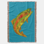 Rainbow Trout 5 van Aspen Leaf Deken (Voorkant Verticaal)
