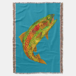 Rainbow Trout 5 van Aspen Leaf Deken