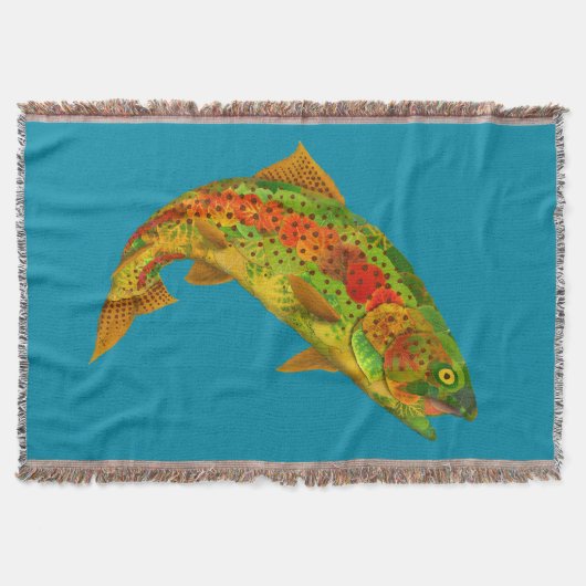 Rainbow Trout 5 van Aspen Leaf Deken (Voorkant)