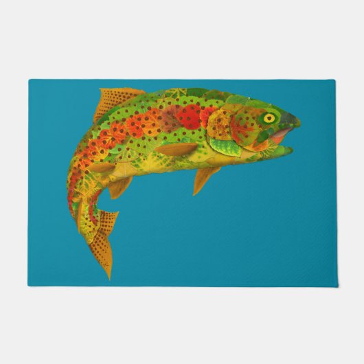 Rainbow Trout 5 van Aspen Leaf Deurmat (Voorkant)