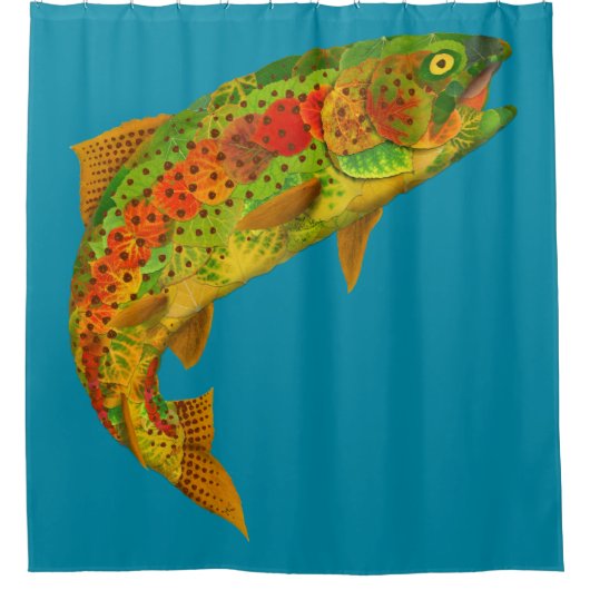 Rainbow Trout 5 van Aspen Leaf Douchegordijn (Voorkant)