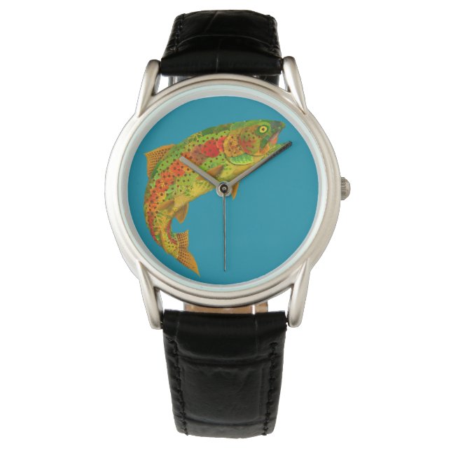 Rainbow Trout 5 van Aspen Leaf Horloge (Voorkant)