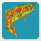 Rainbow Trout 5 van Aspen Leaf Kartonnen Onderzetters (Voorkant)