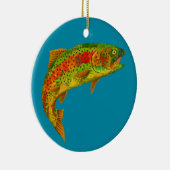 Rainbow Trout 5 van Aspen Leaf Keramisch Ornament (Rechts)