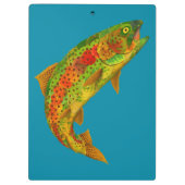 Rainbow Trout 5 van Aspen Leaf Klembord (Achterkant)