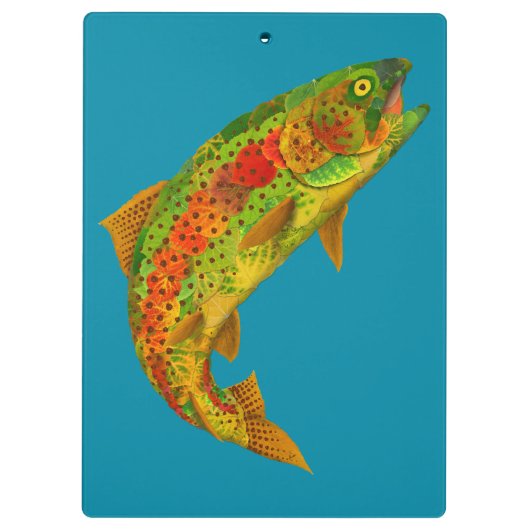 Rainbow Trout 5 van Aspen Leaf Klembord (Achterkant)