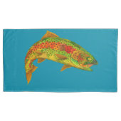 Rainbow Trout 5 van Aspen Leaf Kussensloop (Voorkant-Links)