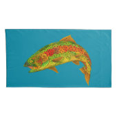 Rainbow Trout 5 van Aspen Leaf Kussensloop (Achterkant-Rechts)