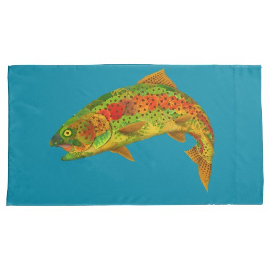 Rainbow Trout 5 van Aspen Leaf Kussensloop (Voorkant-Rechts)