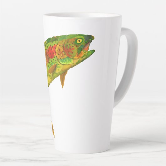 Rainbow Trout 5 van Aspen Leaf Latte Mok (Rechterhoek)