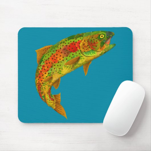 Rainbow Trout 5 van Aspen Leaf Muismat (Met muis)