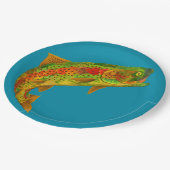 Rainbow Trout 5 van Aspen Leaf Papieren Bordje (Gekanteld)