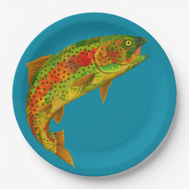 Rainbow Trout 5 van Aspen Leaf Papieren Bordje