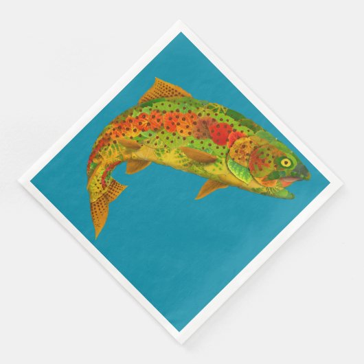 Rainbow Trout 5 van Aspen Leaf Servet (Hoek)