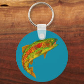 Rainbow Trout 5 van Aspen Leaf Sleutelhanger (Voorkant)