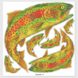 Rainbow Trout 5 van Aspen Leaf Sticker