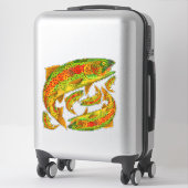 Rainbow Trout 5 van Aspen Leaf Sticker (Koffer)