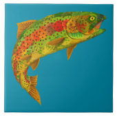 Rainbow Trout 5 van Aspen Leaf Tegeltje (Voorkant)
