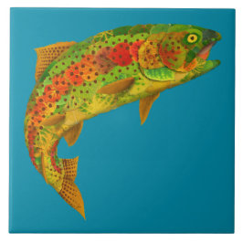Rainbow Trout 5 van Aspen Leaf Tegeltje