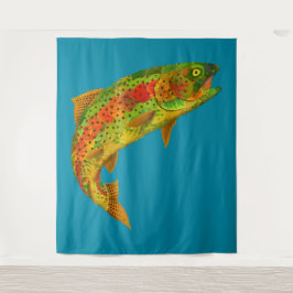 Rainbow Trout 5 van Aspen Leaf Wandkleed