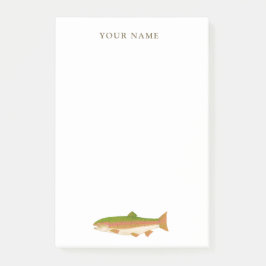 Rainbow Trout Art Fisherman Post-it® Notes