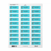 Rainbow Trout Blauwgroen Visillustratie Adreslabel Etiket (Full Sheet)