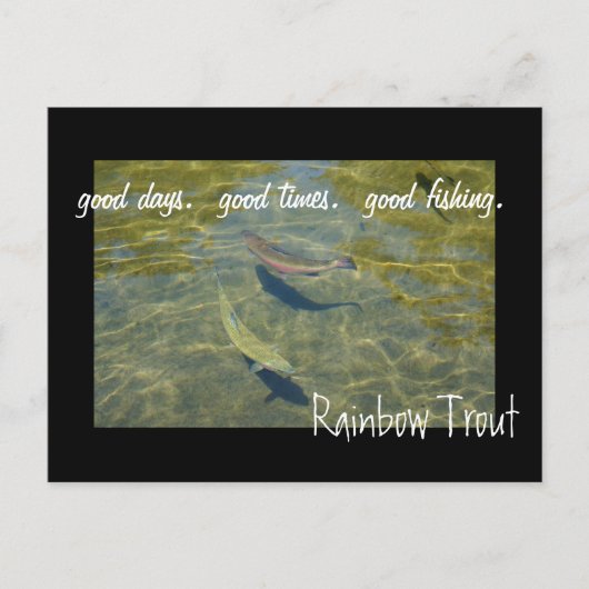 Rainbow Trout briefkaarten Good Days Times Vist (Voorkant)