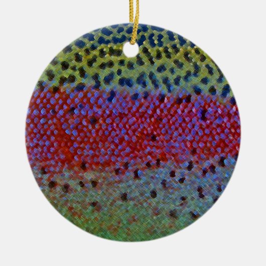 Rainbow Trout - Caddisfly Ornament (Voorkant)