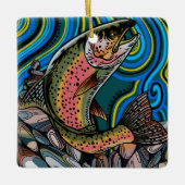 Rainbow Trout Ceramic Ornament (Voorkant)