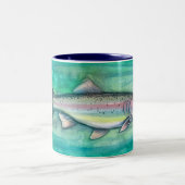 Rainbow Trout Fish Art Mok (Center)