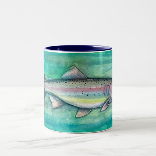 Rainbow Trout Fish Art Mok (Center)