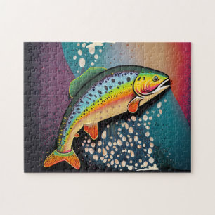 Rainbow Trout Fish puzzel spelletjes voor kinderen Legpuzzel