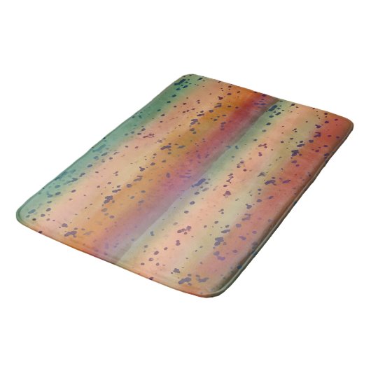Rainbow Trout Fish Skin Fun Speckled Pattern Badmat (Gekanteld)