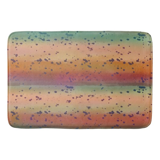 Rainbow Trout Fish Skin Fun Speckled Pattern Badmat (Voorkant)