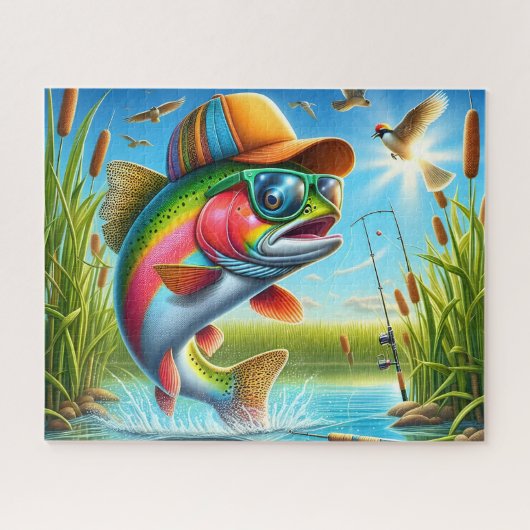 Rainbow Trout Fishing Legpuzzel (Horizontaal)