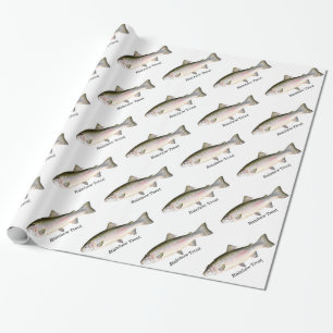 Rainbow Trout Fishing Pattern Cadeaupapier