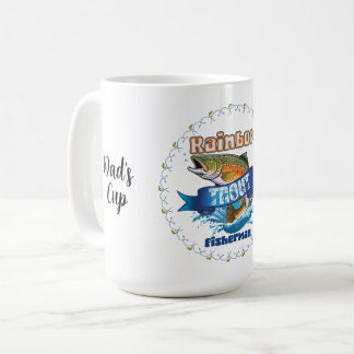 Rainbow Trout Fishing Personalized Illustration Koffiemok