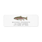 Rainbow Trout - Fly Fisherm Return Address Label   (Voorkant)