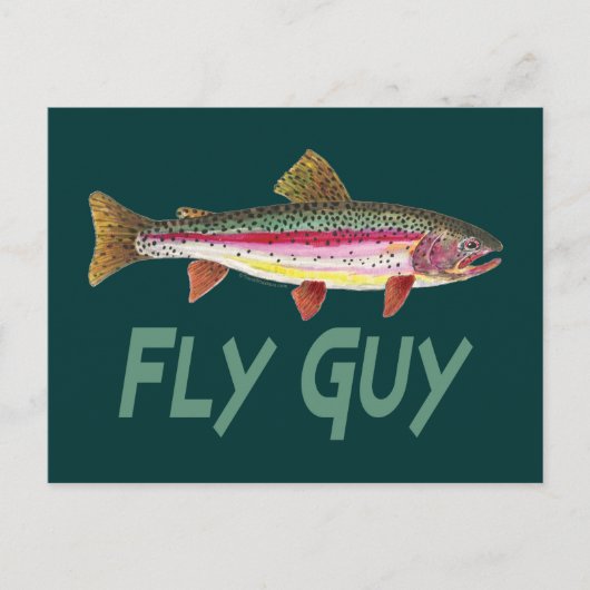 Rainbow Trout Fly FIshing Briefkaart (Voorkant)