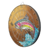 Rainbow Trout Fly Fishing Dart Board Dartbord (Voorkant Rechts)