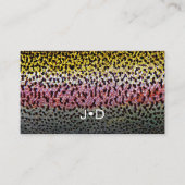 Rainbow Trout Fly Fishing Instructor Outdoor Guide Visitekaartje (Voorkant)