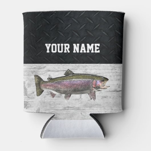 Rainbow Trout Fly Fishing Name Rugged Blikjeskoeler (Voorkant)