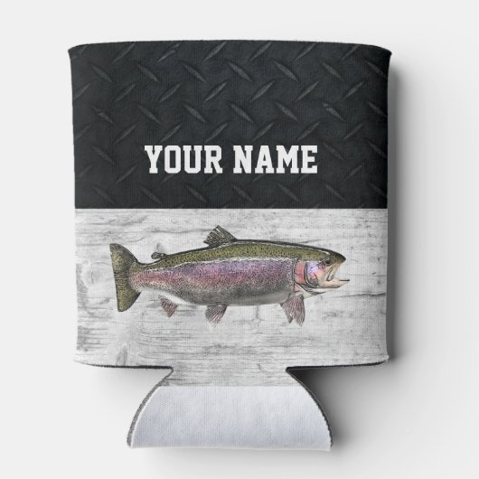 Rainbow Trout Fly Fishing Name Rugged Blikjeskoeler (Achterkant)