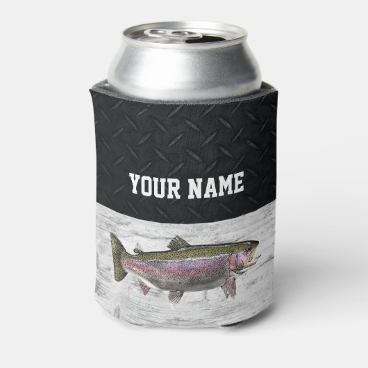 Rainbow Trout Fly Fishing Name Rugged Blikjeskoeler (Blikje Achterkant)