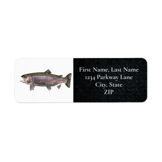 Rainbow Trout Fly Fishing Return Address Labels (Voorkant)