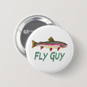 Rainbow Trout Fly FIshing Ronde Button 5,7 Cm (Voorkant /achterkant)