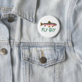 Rainbow Trout Fly FIshing Ronde Button 5,7 Cm (In situ)