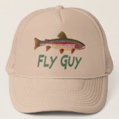 Rainbow Trout Fly FIshing Trucker Pet (Voorkant)