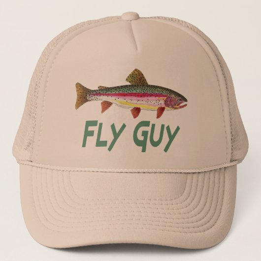 Rainbow Trout Fly FIshing Trucker Pet (Voorkant)