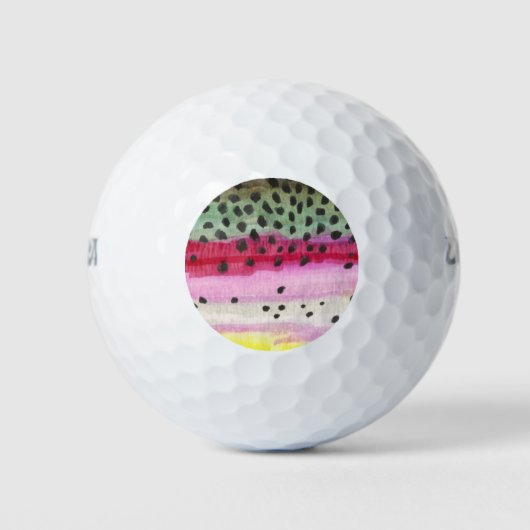 Rainbow Trout Golfer Golfballen (Voorkant)
